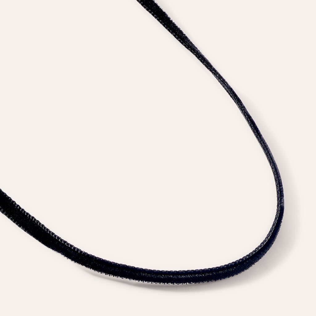 Choker Radiance Acciaio Dorato e Velluto