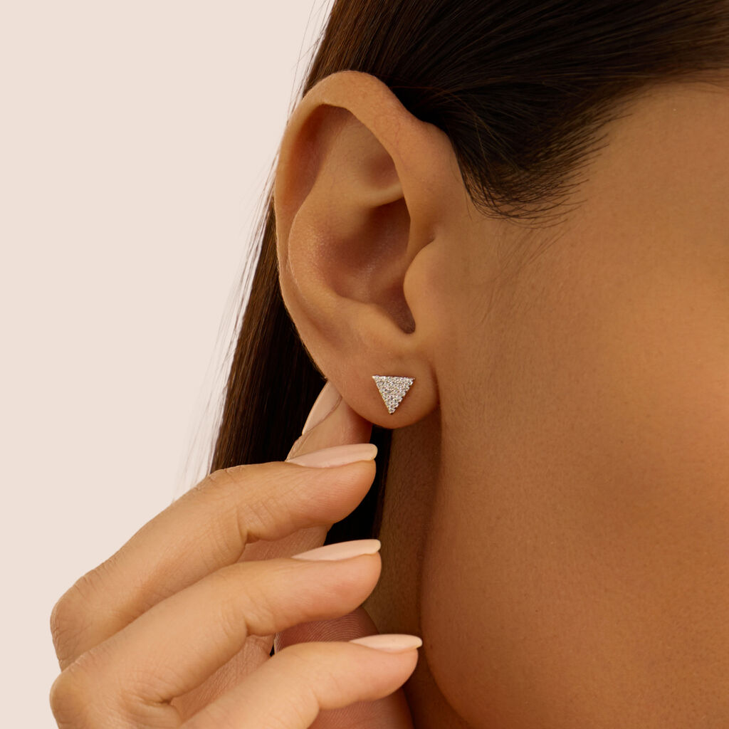 Orecchini Lobo Silver Shine Argento Rodiato Cubic Zirconia - Orecchini a Lobo Donna | Stroili