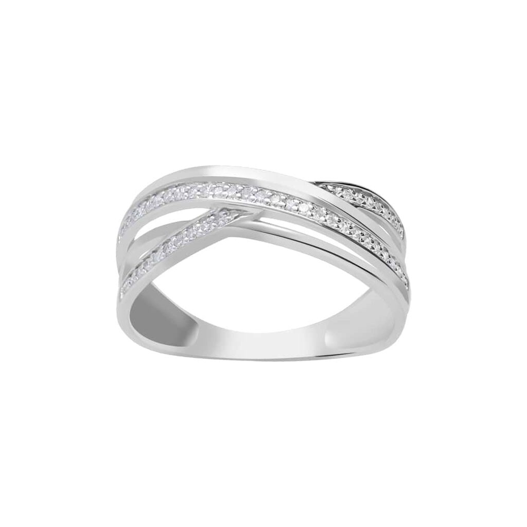 Anello in oro bianco con diamanti 0.13 ct - Anelli Donna | Stroili