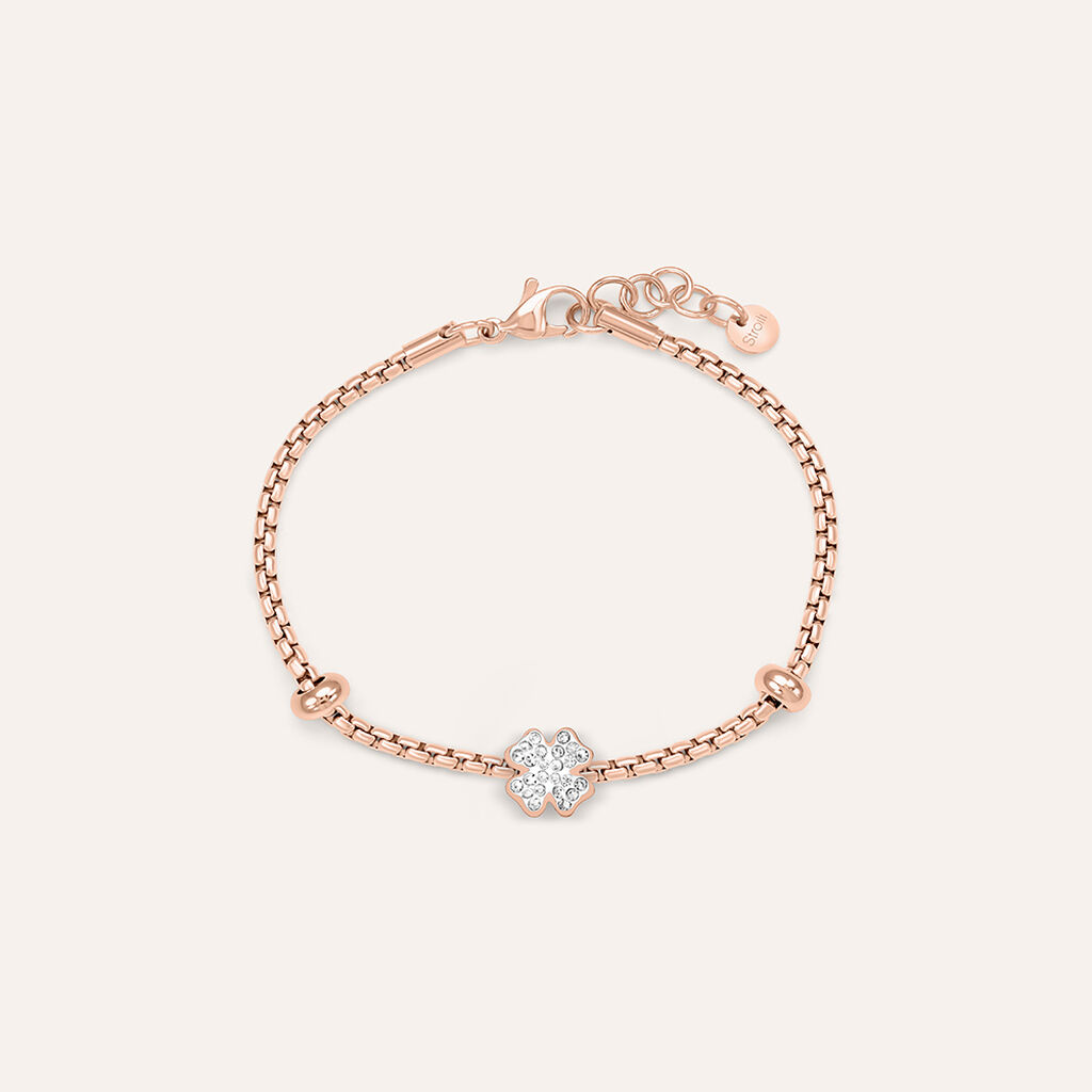 Charm Essential Code Acciaio Rosa Cristallo