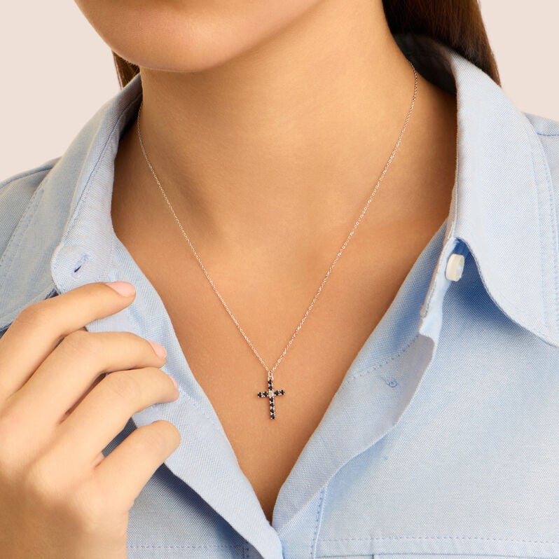 Collana Charlotte Oro Bianco Zaffiro Diamante - Collane Donna | Stroili