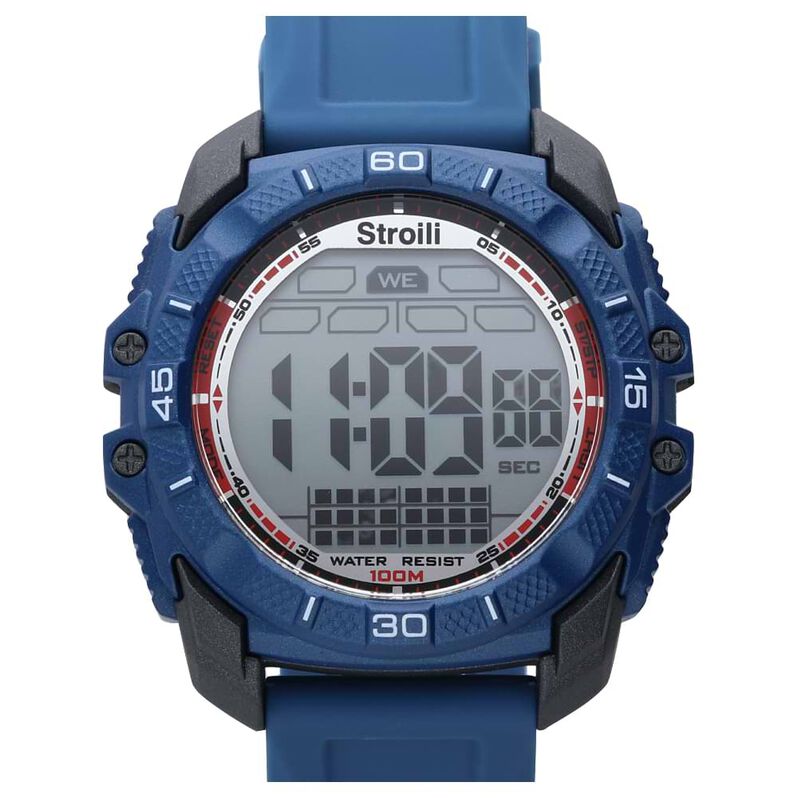Boston Cronografo digitale in silicone blu e acciaio - Orologi per Prima Comunione Uomo | Stroili
