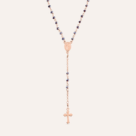 Collana Rosario Silver Soul Argento Rosa Cristallo - Collane Rosario Donna | Stroili