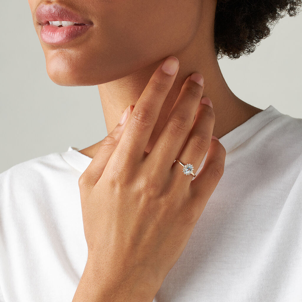 Anello Solitario Amélie Oro Giallo E Topazio Con Cubic Zirconia - Anelli con Pietre Donna | Stroili