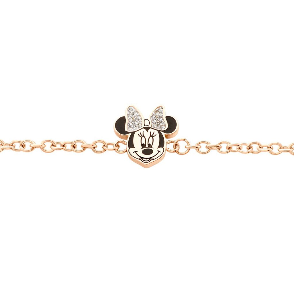 Bracciale Mickey Mouse & Friends Acciaio Rosa Cristallo - Bracciali Donna | Stroili