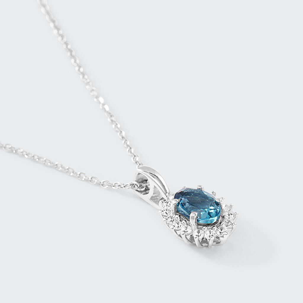 Collana Amélie Oro Bianco Topazio Cubic Zirconia - Collane Donna | Stroili