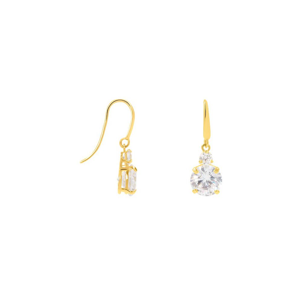 Orecchini Lobo Punto Luce Claire Oro Giallo Cubic Zirconia - Orecchini a Lobo Donna | Stroili