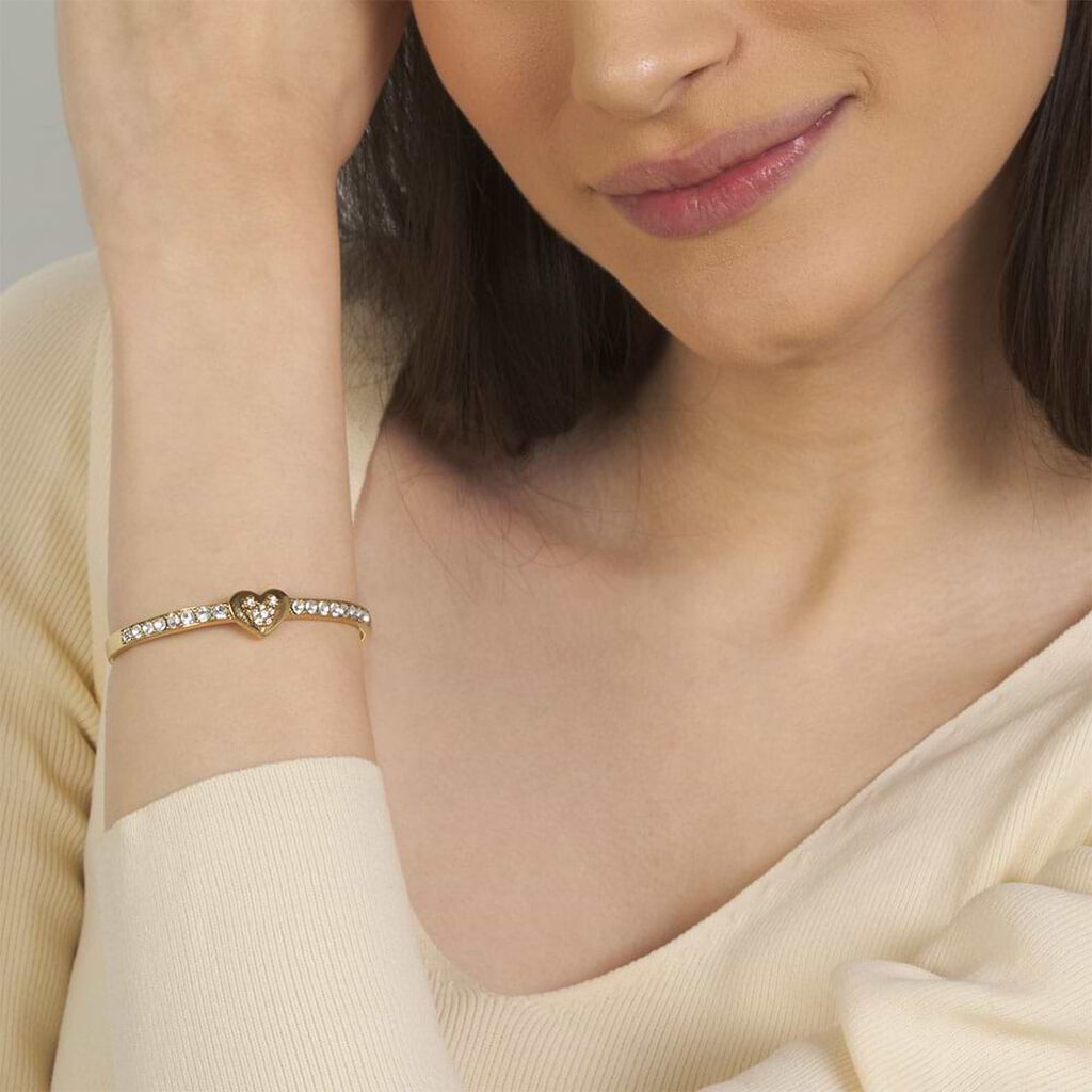 Bangle Mickey Mouse & Friends Acciaio Dorato Cristallo