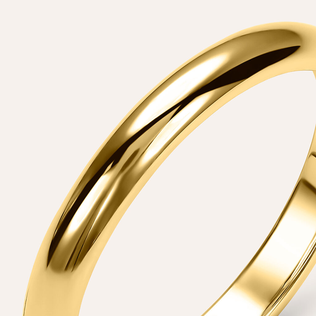 Fede Francesina 2.5 mm Oro Giallo - Anelli con Incisione Unisex | Stroili