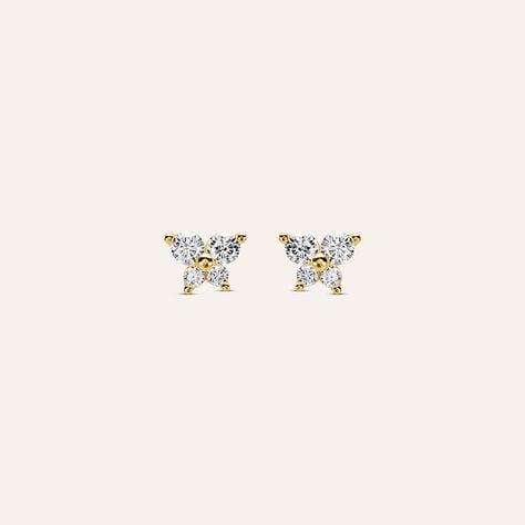 Orecchini Lobo Bon Ton Oro Giallo Cubic Zirconia - Orecchini a Lobo Donna | Stroili