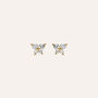 Orecchini Lobo Bon Ton Oro Giallo Cubic Zirconia