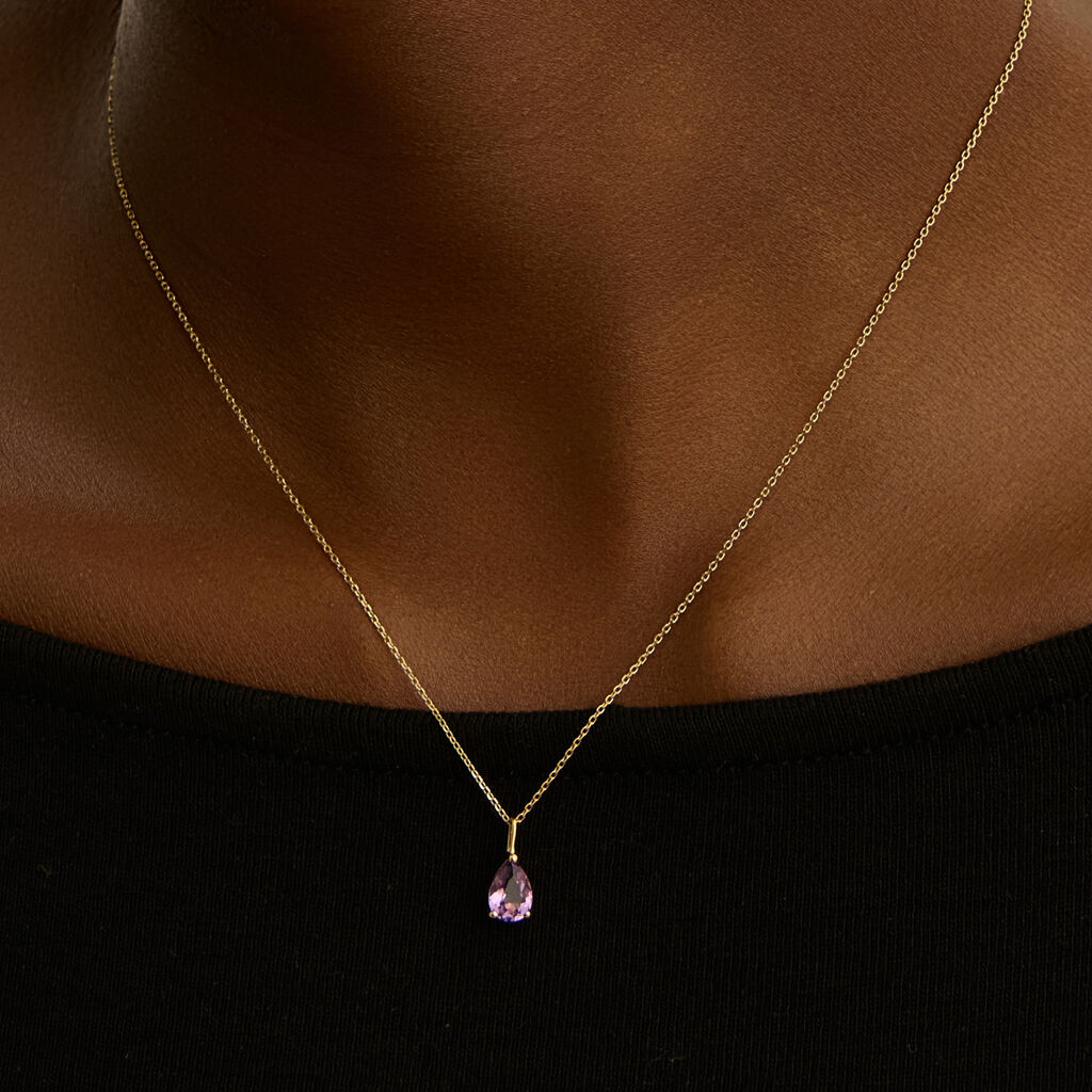Collana Punto Luce Amélie Oro Giallo Ametista