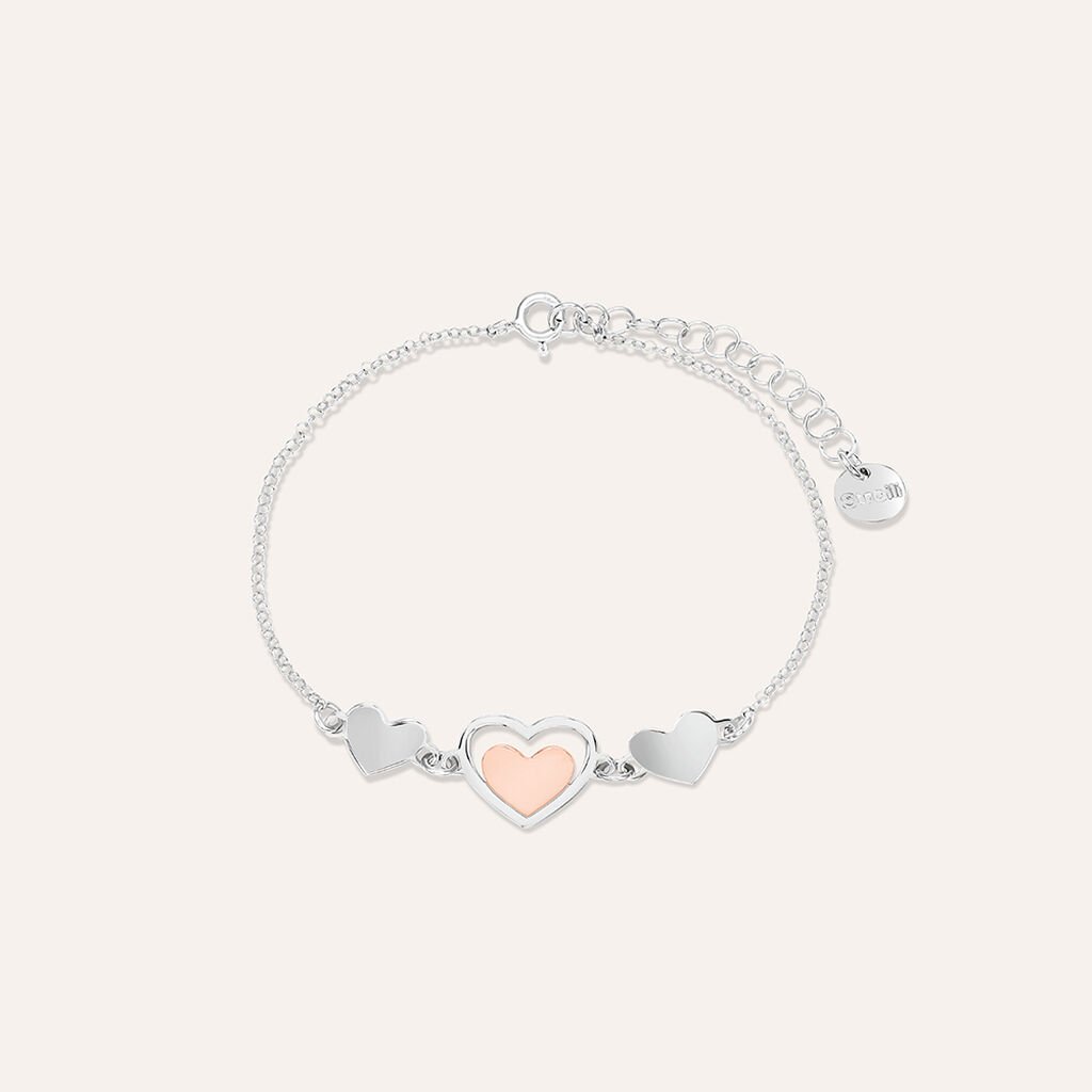 Bracciale Silver Collection Argento Bicolore Bianco / Rosa
