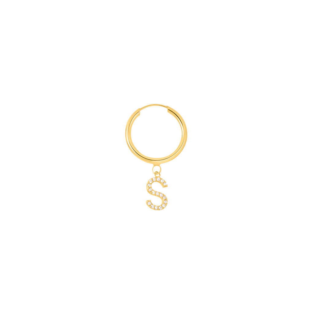 Mono Orecchino A Cerchio Toujours Oro Giallo Cubic Zirconia - Mono Orecchino Donna | Stroili