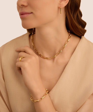 Bracciale Catena Silver Collection Argento Dorato