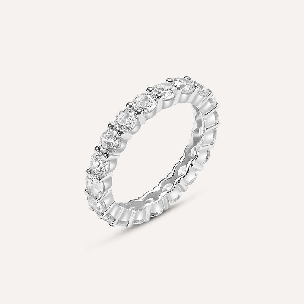 Anello Riviere Claire Oro Bianco Cubic Zirconia - Anelli Riviere Donna | Stroili
