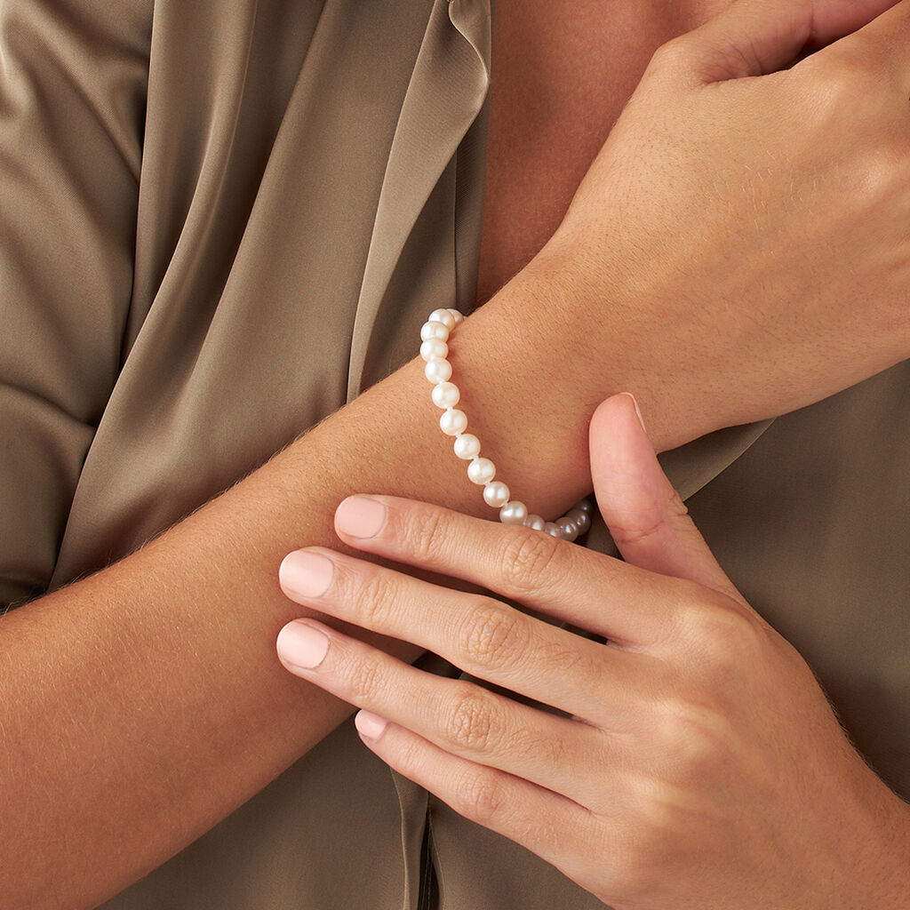 Bracciale Gabrielle Oro Bianco Perla D'Acqua Dolce - Bracciali Donna | Stroili