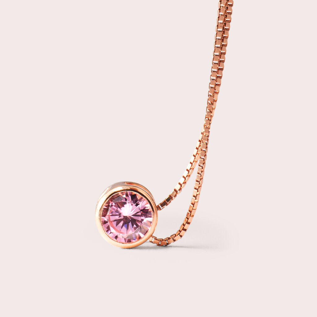 Collana Punto Luce Silver Rainbow Argento Rosa Cubic Zirconia - Collane Punto Luce Donna | Stroili