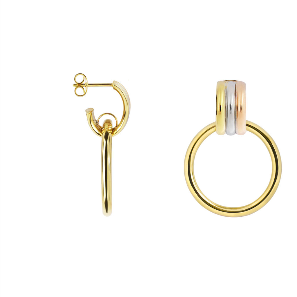 Orecchini Pendenti Gold Essence Oro Tricolore - Orecchini Pendenti Donna | Stroili