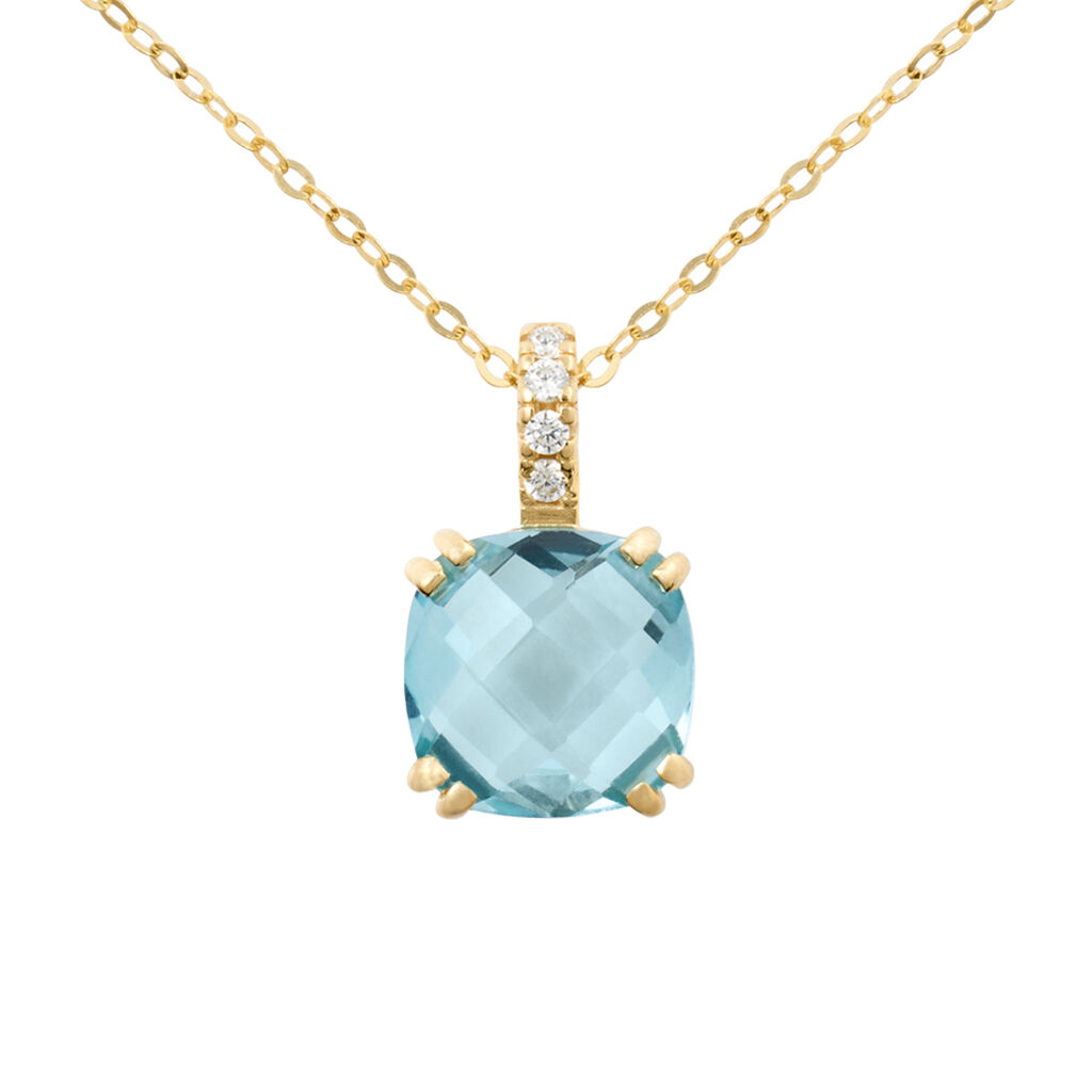 Collana Punto Luce Amélie Oro Giallo Topazio Cubic Zirconia