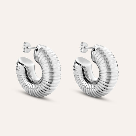 Orecchini A Cerchio Moonlight Acciaio - Orecchini a Cerchio Donna | Stroili