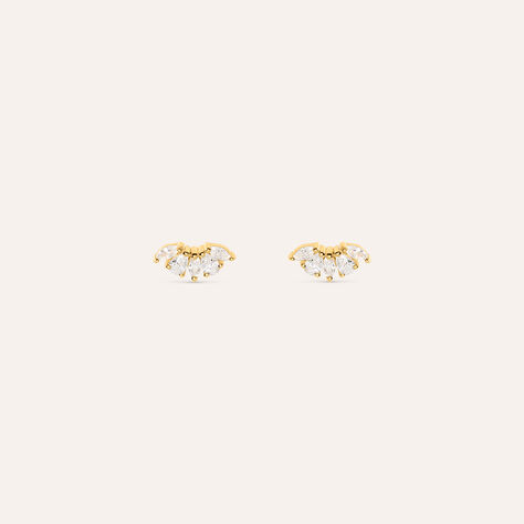 Orecchini Lobo Silver Glow Argento Dorato Cubic Zirconia - Orecchini a Lobo Donna | Stroili