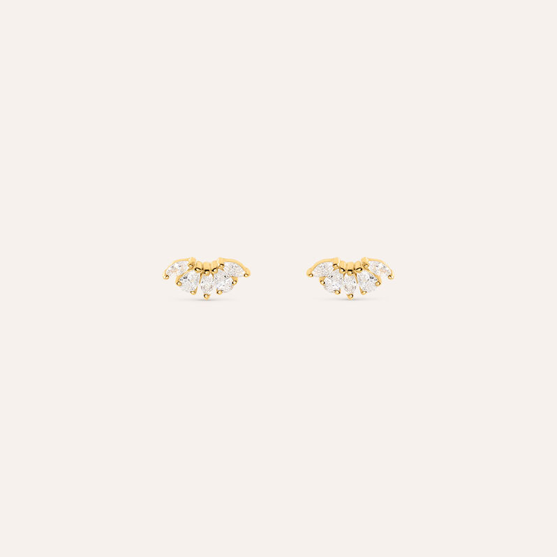 Orecchini Lobo Silver Glow Argento Dorato Cubic Zirconia - Orecchini a Lobo Donna | Stroili