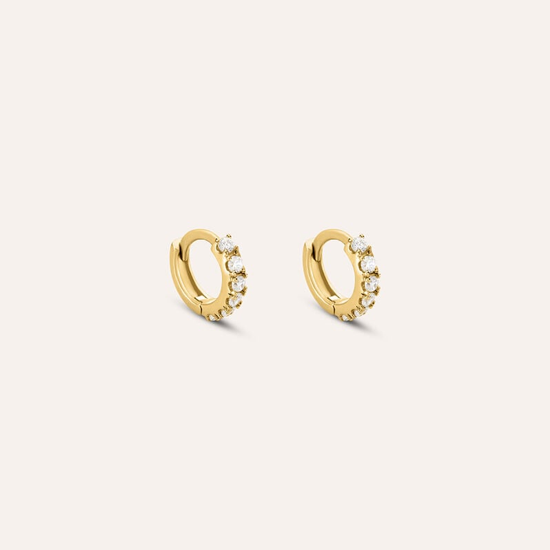 Orecchini A Cerchio Mon Petit Oro Giallo Cubic Zirconia - Orecchini a Cerchio Bambino | Stroili