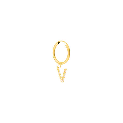 Mono Orecchino A Cerchio Toujours Oro Giallo Cubic Zirconia - Mono Orecchino Donna | Stroili