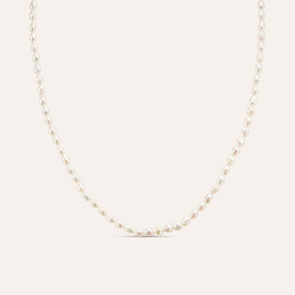 Collana Gabrielle Oro Giallo Perla D'Acqua Dolce