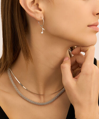 Orecchini Spaiati Silver Moments Argento Rodiato Cubic Zirconia