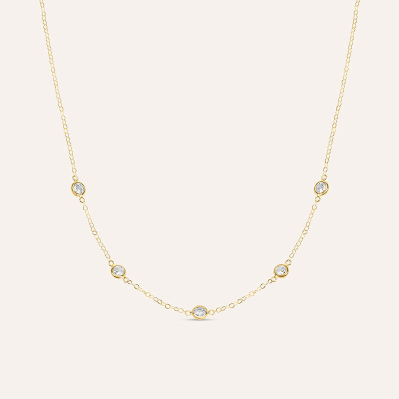 Collana Multi Punto Luce Claire Oro Giallo Cubic Zirconia - Collane Punto Luce Donna | Stroili