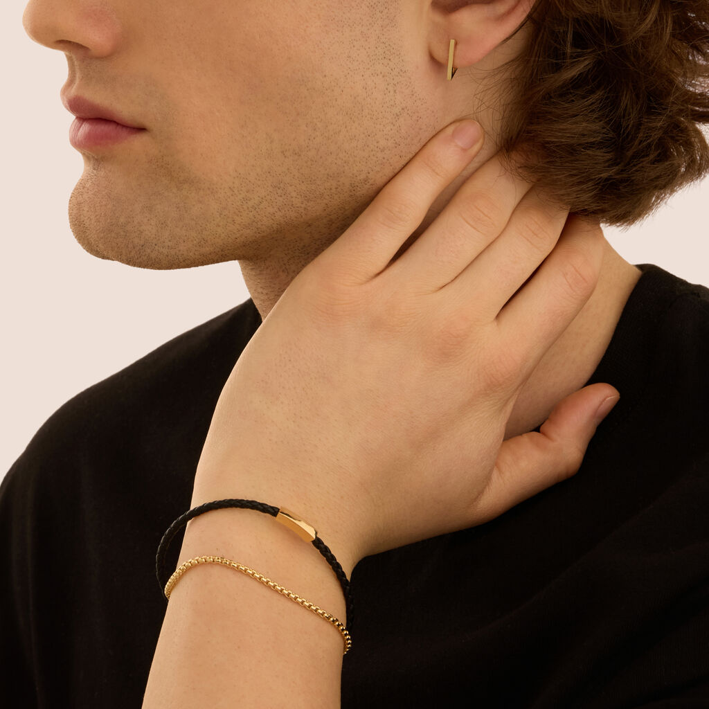 Bracciale Con Targhetta L'homme Or Oro Giallo