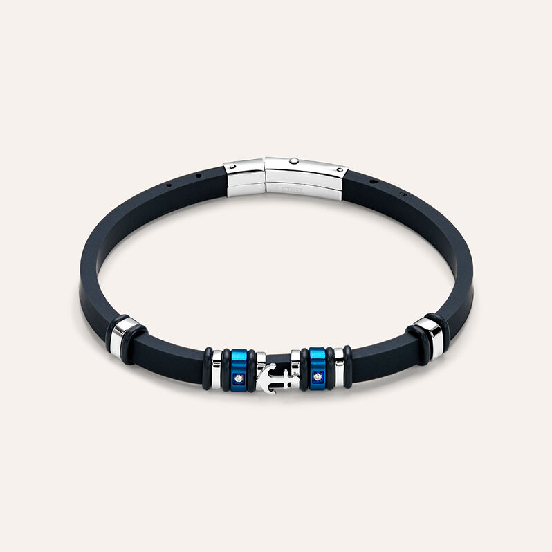 Bracciale Man Code Acciaio Bicolore Cristallo - Bracciali Uomo | Stroili