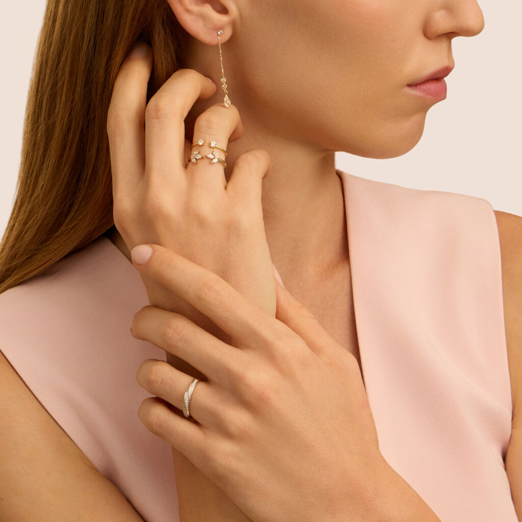 Anello Fantasia Claire Oro Giallo Cubic Zirconia