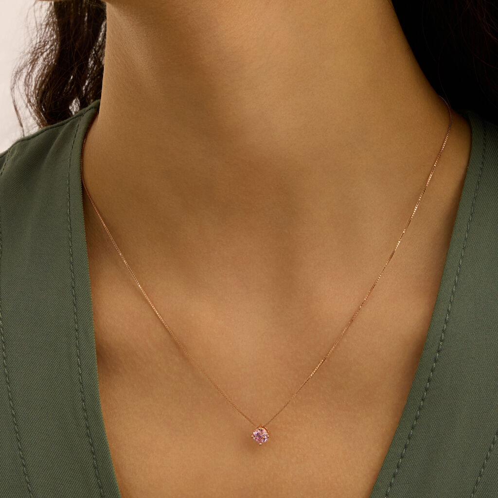 Collana Punto Luce Silver Rainbow Argento Rosa Cubic Zirconia - Collane Punto Luce Donna | Stroili