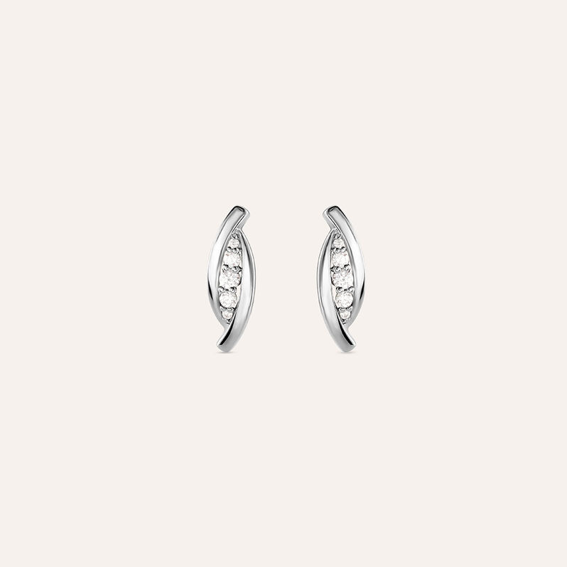 Orecchini Lobo Silver Shine Argento Rodiato Cubic Zirconia - Orecchini a Lobo Donna | Stroili