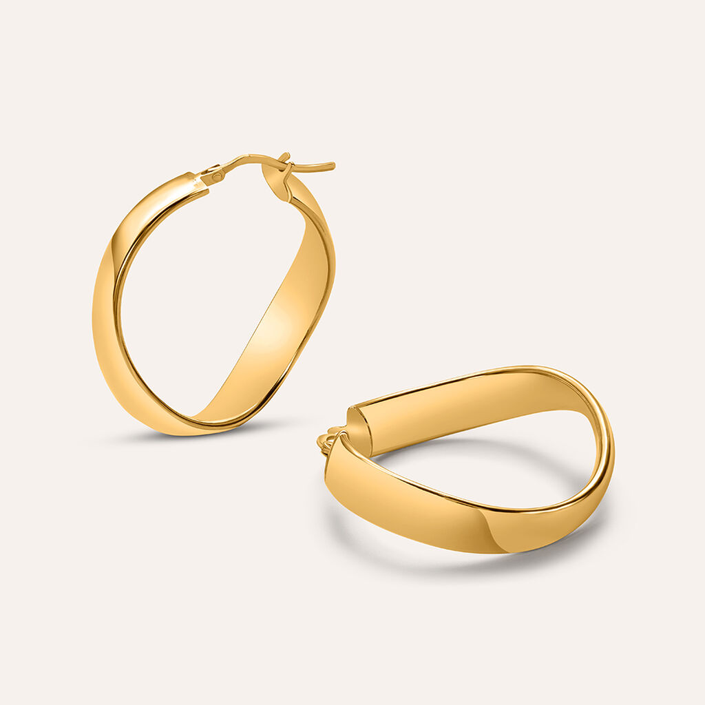 Orecchini A Cerchio Silver Collection Argento Dorato - Gioielli Donna | Stroili