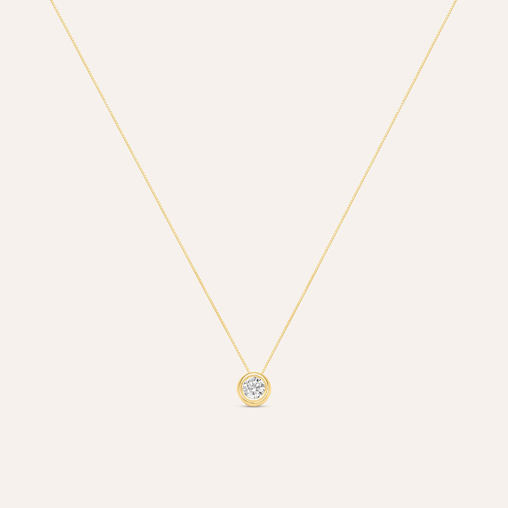 Collana Punto Luce Claire Oro Giallo Cubic Zirconia