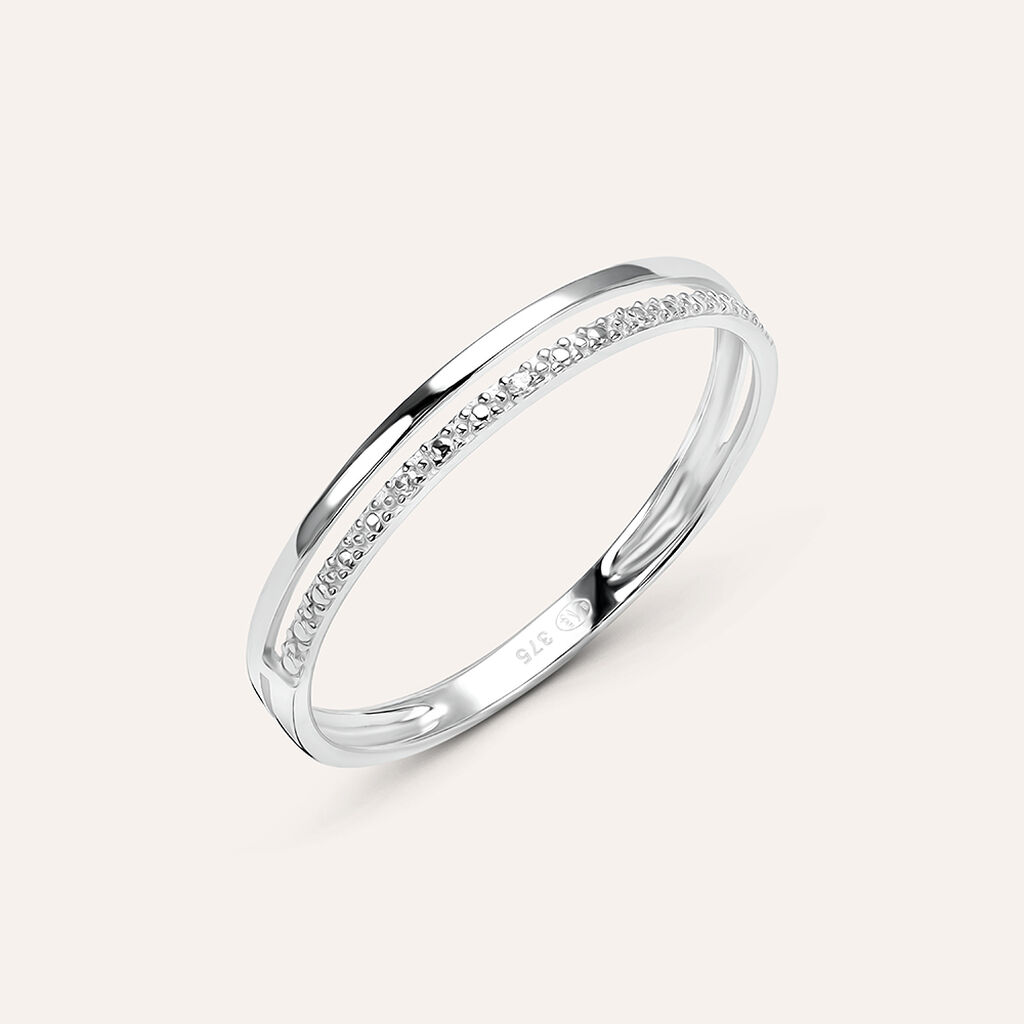 Anello Fascia Sophia Oro Bianco Diamante