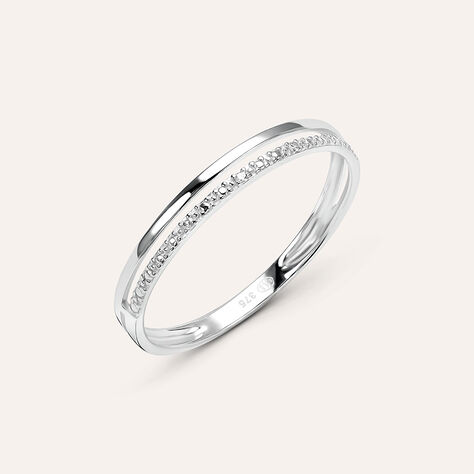 Anello Fascia Sophia Oro Bianco Diamante - Anelli con Pietre Donna | Stroili