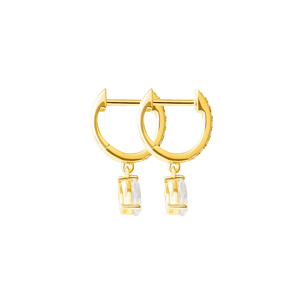 Orecchini A Cerchio Amélie Oro Giallo Quarzo Cubic Zirconia - Orecchini a Cerchio Donna | Stroili