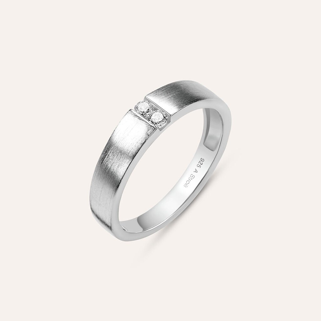 Anello Fedina Silver Collection Argento Rodiato Cubic Zirconia