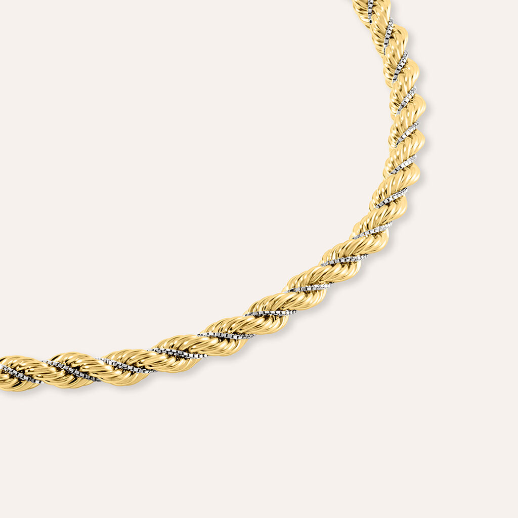 Bracciale Catena Colette Oro Bicolore Giallo / Bianco