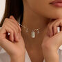 Pendente Po&egrave;me Oro Bianco Cubic Zirconia