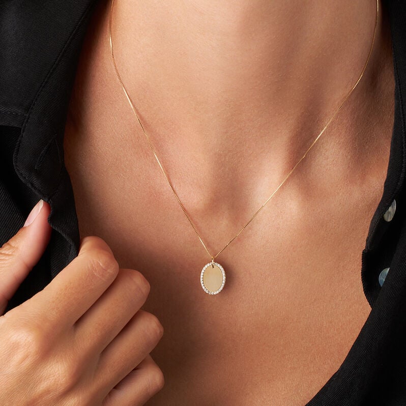 Pendente Poème Oro Giallo Cubic Zirconia - Ciondoli con Incisione Donna | Stroili