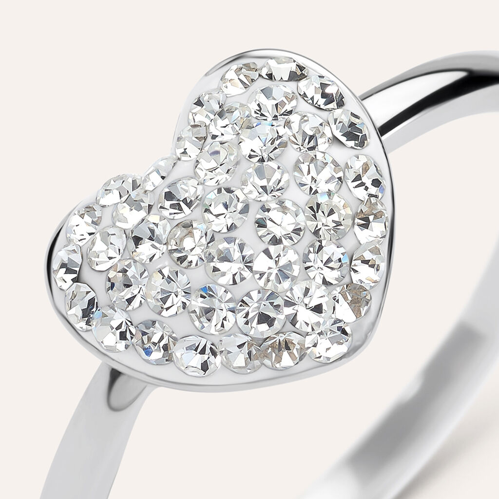 Anello Fantasia Aura Acciaio Cristallo