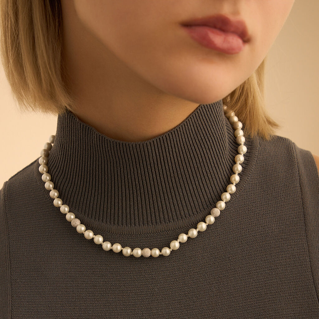 Collana Silver Pearls Argento Rodiato Perla sintentica - Collane Donna | Stroili