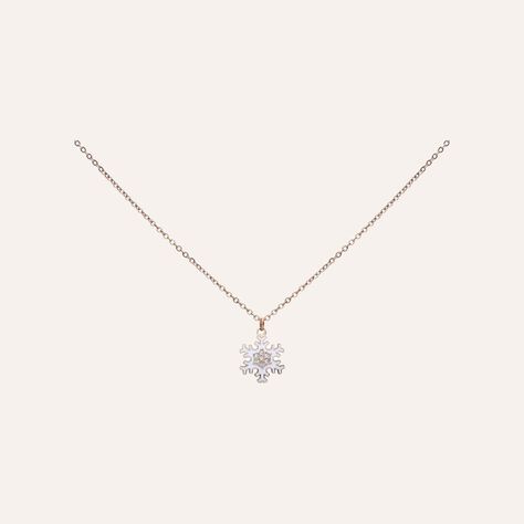 Collana Lady Sweet Acciaio Rosato Fiocco di neve e Cristalli - Collane Donna | Stroili