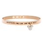 Bangle Lady Message Acciaio Rosato Disney e Cristalli